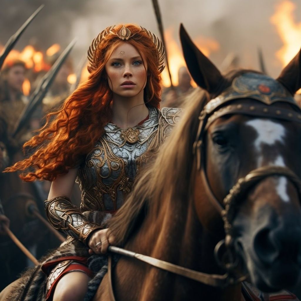 Crimson Tresses in the Battlefield